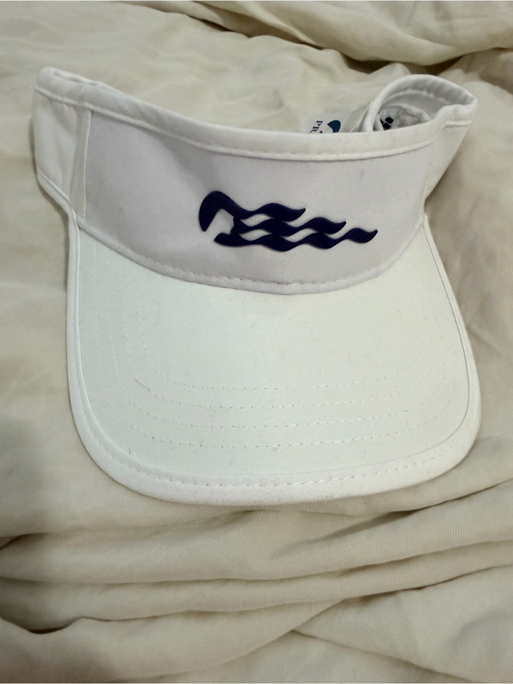 Princess Cruise white Visor with Navy Wave Accent